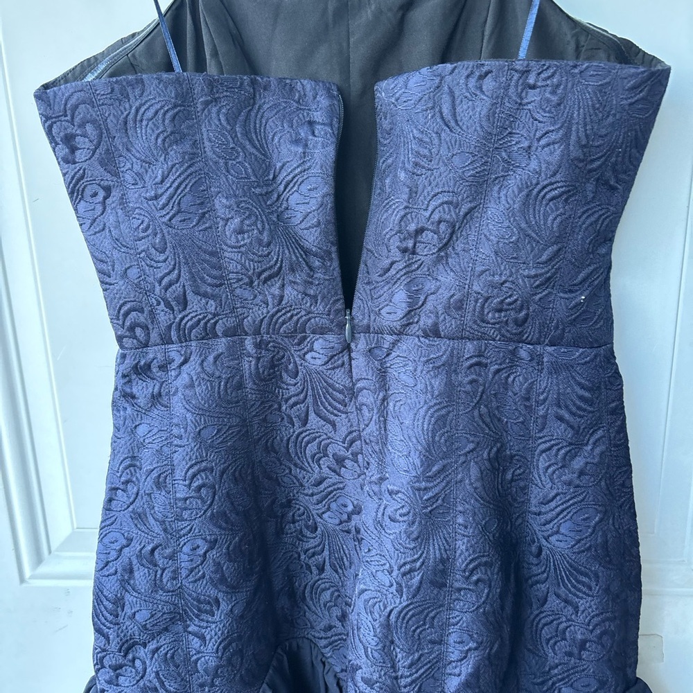 KEEPSAKE the Label Navy Strapless Textured Bustier Dress - Picture 3 of 10